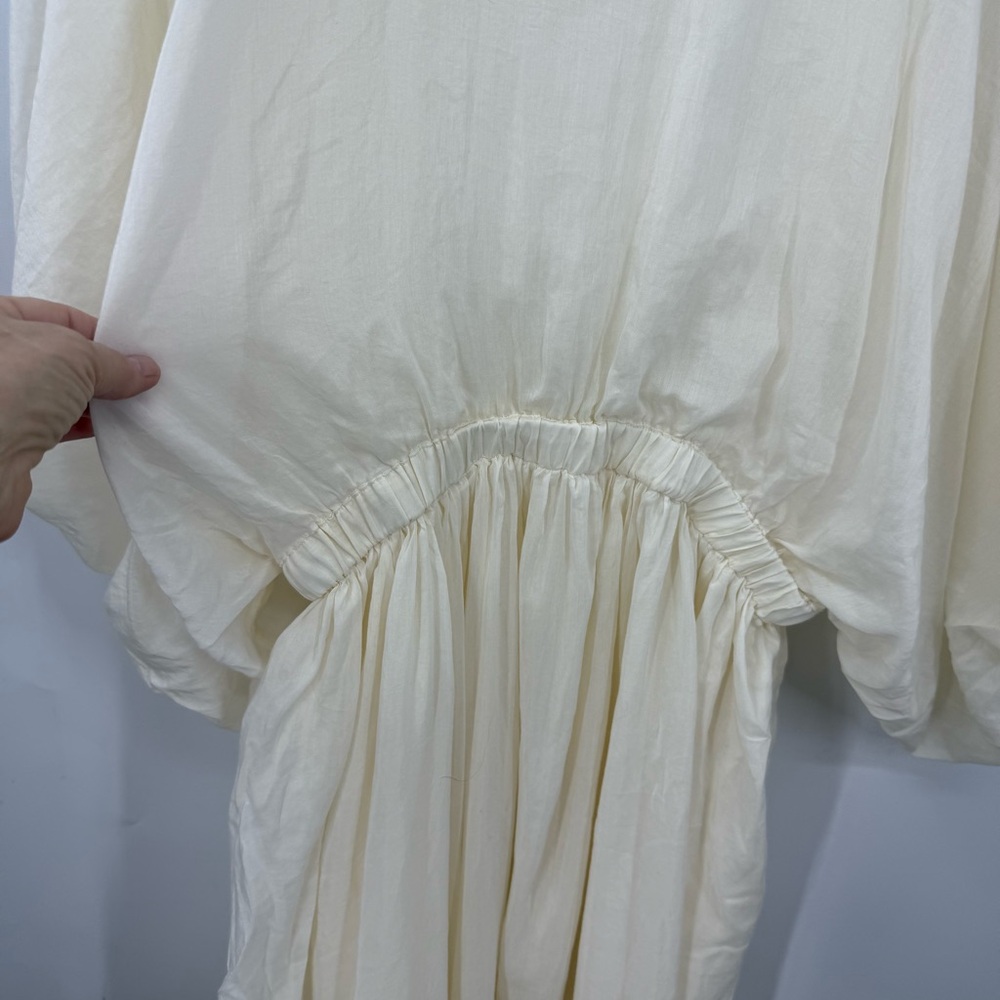Banana Republic Eliana bohemian Cotton-Silk Dress in a cream ivory color M - Picture 5 of 13